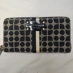 Kate Spade Black and Cream Women's Wallet